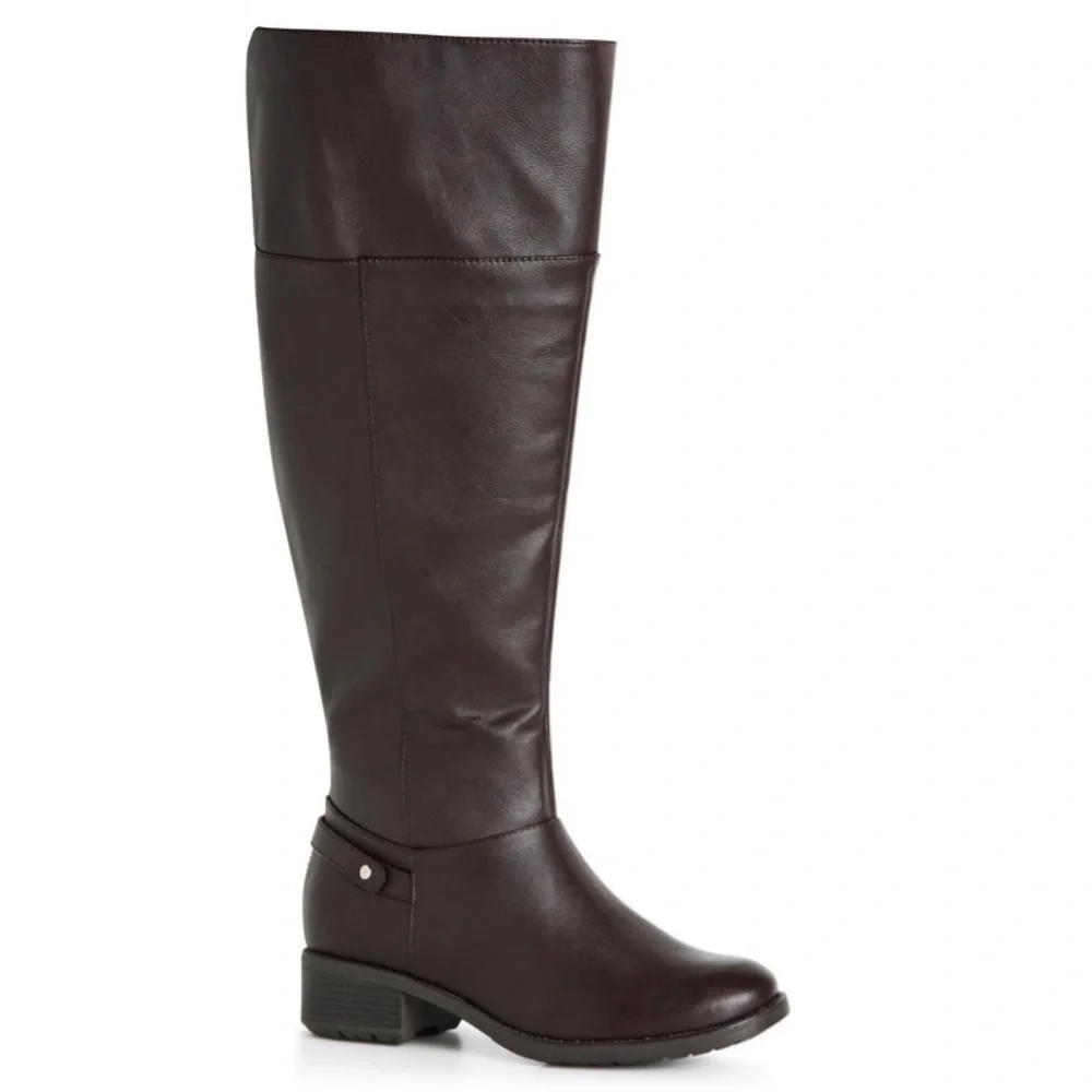 EVANS Women's Wide fit Portia Tall Boot - brown - 8Wide new